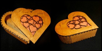 Dėžutės širdelės forma